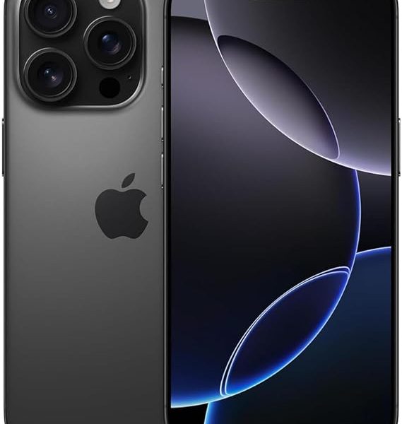 Apple iPhone 16 Pro, US Version, 128GB, Black Titanium - Unlocked (Renewed)