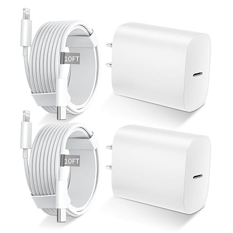 Phone 14 13 12 11 Fast Charger,10FT Long Fast Charging Lightning Cable with 20W USB C iPhone Charger Type C Charger Block for iPhone 14/14 Pro Max/13/13 Pro Max/12/12 Pro Max/11/11Pro/XS/Max/XR/X,iPad