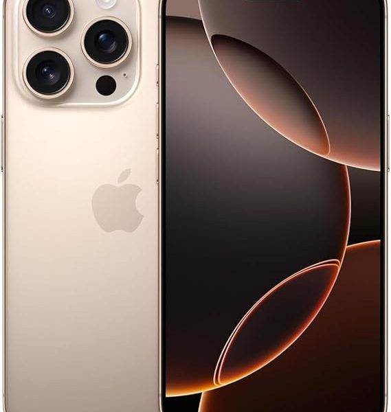 Apple iPhone 16 Pro, US Version, 128GB, Desert Titanium - Unlocked (Renewed)