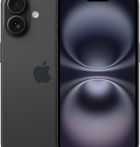 Apple iPhone 16, US Version, 128GB, Black - Unlocked (Renewed)