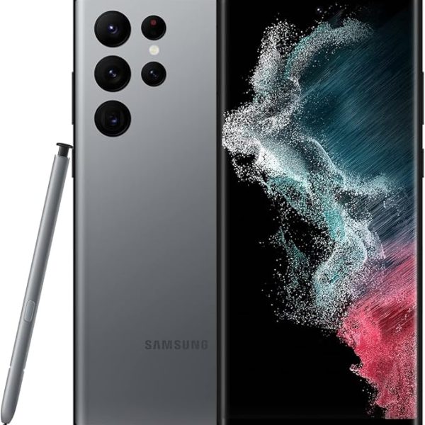 SAMSUNG Galaxy S22 Ultra 5G, US Version, 128GB, Graphite - Unlocked (Renewed)